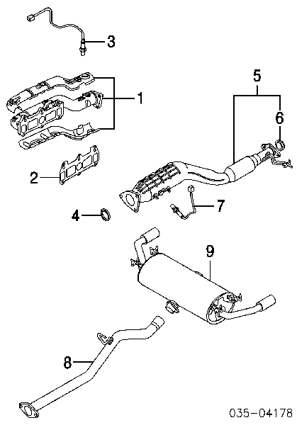 9091706043 Toyota pierścień kolektora wydechowego