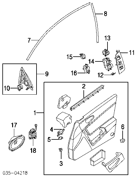 B45568AB1A Mazda spinka mocowania okładzin drzwi