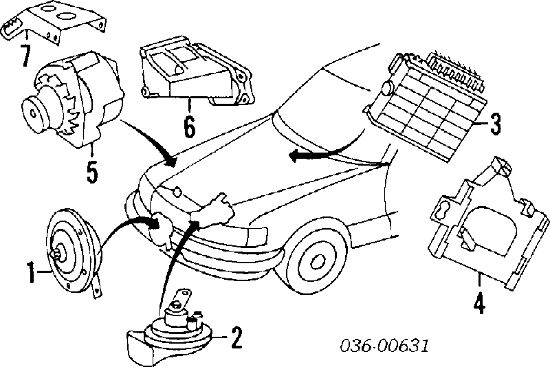 Kopułka rozdzielacza zapłonu  A1031580002 Mercedes