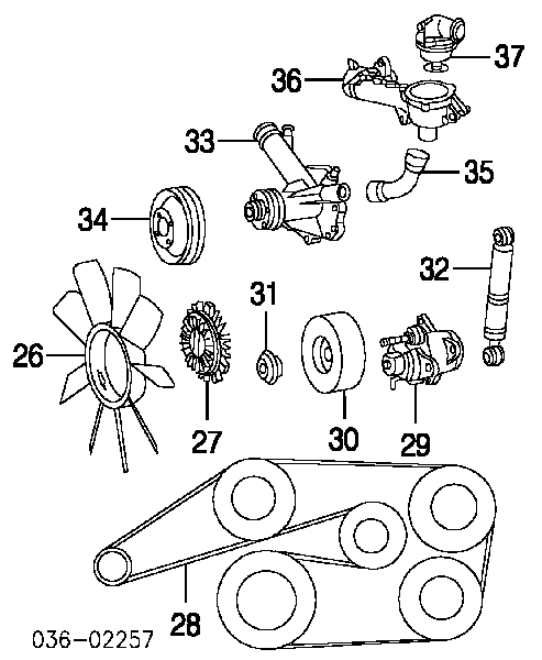 90916W2017 Toyota pas napędowy mechanizmów