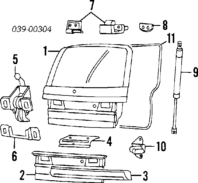 Amortyzator klapy bagażnika (3/5 drzwi-tylnych) 3418800 Starline