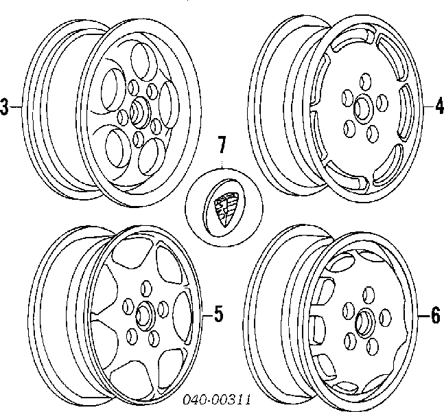 Nakrętka koła do Volkswagen Transporter T3 24, 25, 251