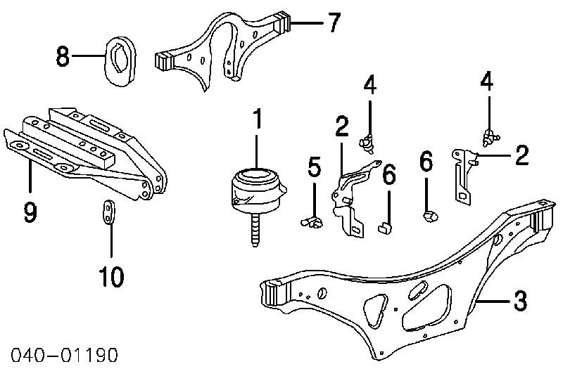 Poduszka (podpora) silnika lewa Porsche 99337504906 cena, od 64,56 USD