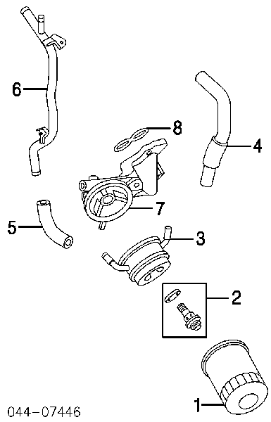 1569250020 Toyota uszczelka adaptera filtra oleju