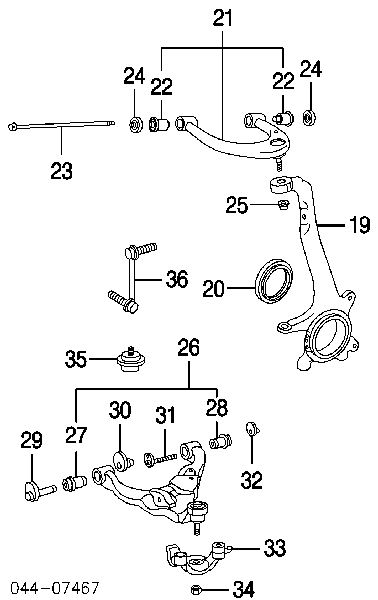 Odbój wachacza przedniego dolnego Toyota 4Runner (GRN21, UZN21)