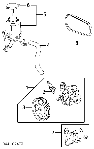 Pompa wspomagania hydraulicznego kierownicy Toyota 4Runner (GRN21, UZN21)