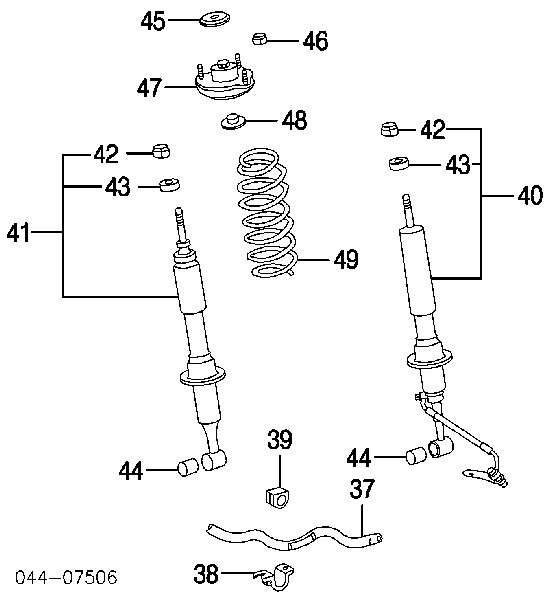 32103080 GSP amortyzator przedni prawy