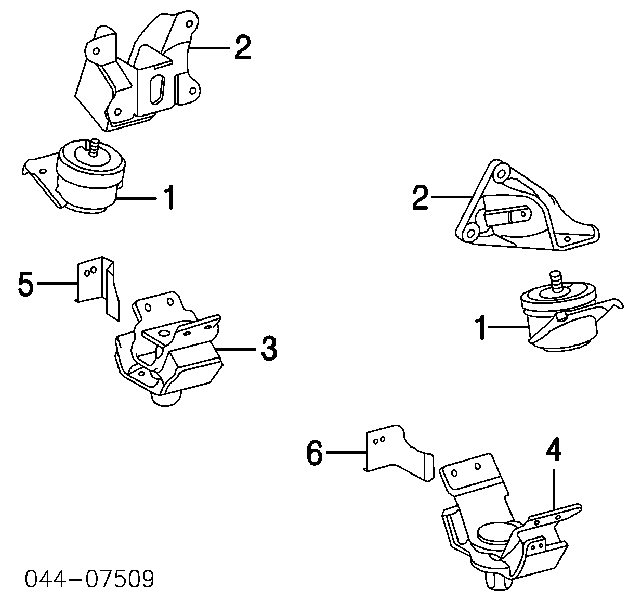 Poduszka (podpora) silnika lewa/prawa 1236131081 Toyota