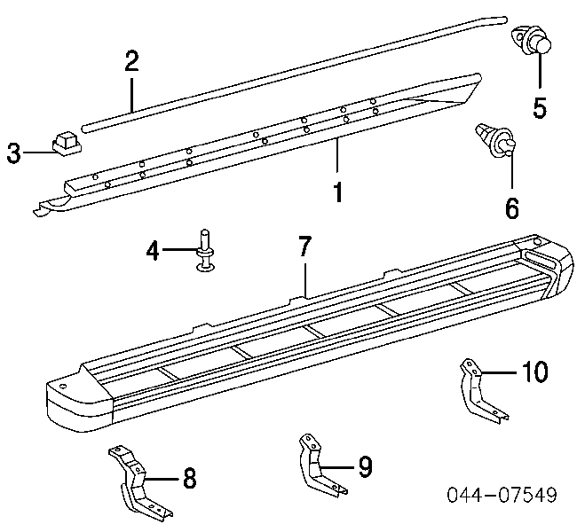 Wspornik podnóżka Toyota 5108560010 cena, od 58,69 USD