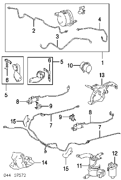 Rura pneumatyczna amortyzatora tylnego lewego Toyota 4Runner (GRN21, UZN21)