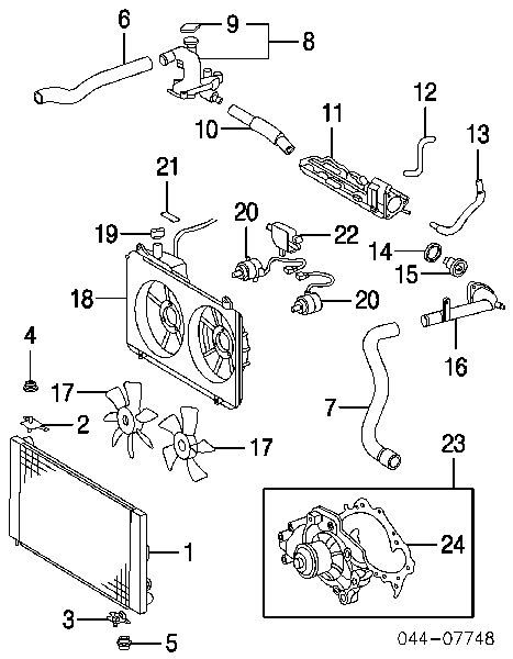 Pokrywa termostatu Lexus RX 330/350 (U3)