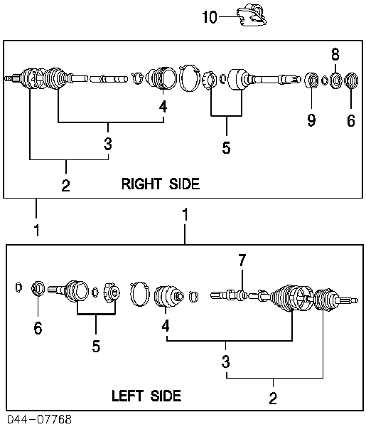 Osłona przegubu homokinetycznego półosi przedniej wewnętrzny lewy Lexus RX 330/350 (U3)