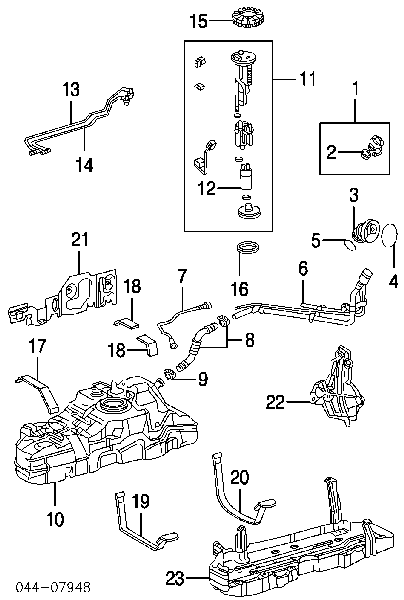 Uchwyt zbiornika paliwa Toyota 4Runner (GRN21, UZN21)