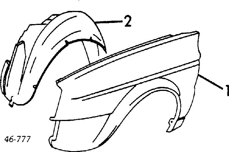 Nadkole błotnika przedniego prawe do Volkswagen Jetta II 19E, 1G2, 165, 167