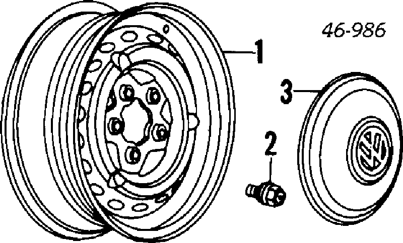 Śruba koła Volkswagen Transporter 24, 25, 251
