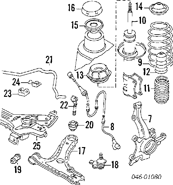 Czujnik ABS przedni prawy Volkswagen Golf 1 (155)