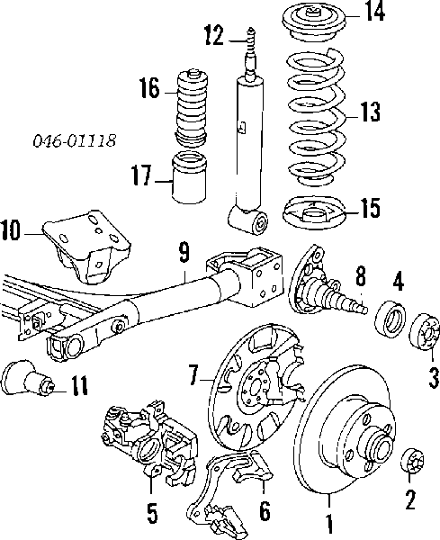 Jarzmo zacisku hamulcowego tylnego 4D0615405Q VAG