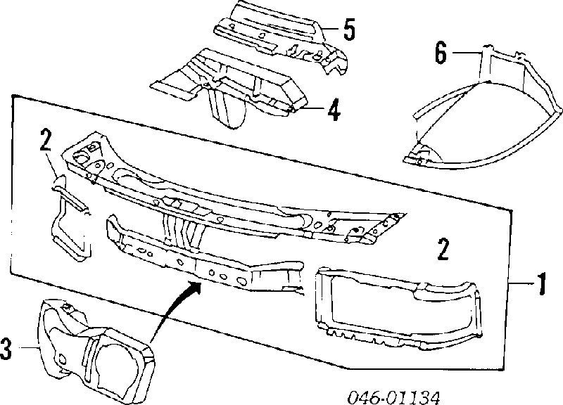 Osłona chłodnicy kompletna (panel mocowania reflektorów) do Volkswagen Passat B3, B4 3A5, 351, 315