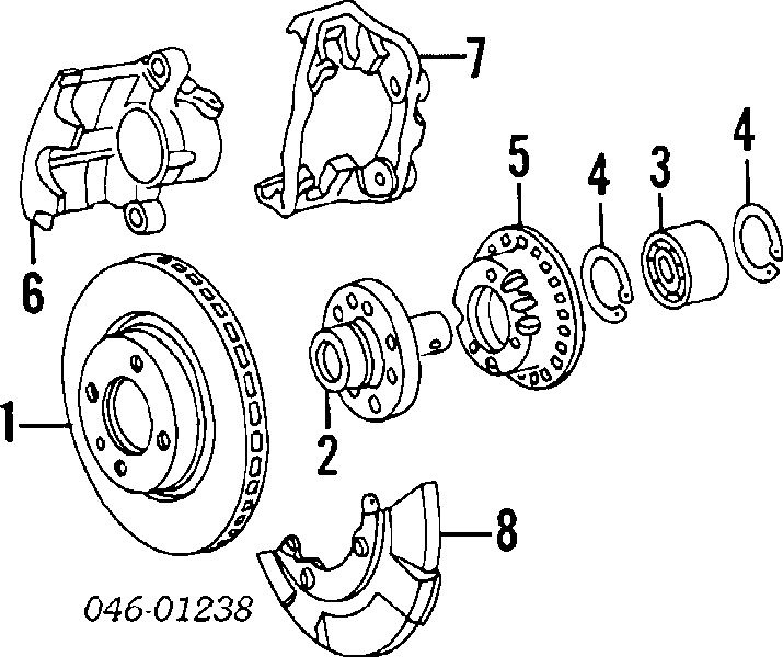 443615124FX VAG zacisk hamulcowy przedni prawy