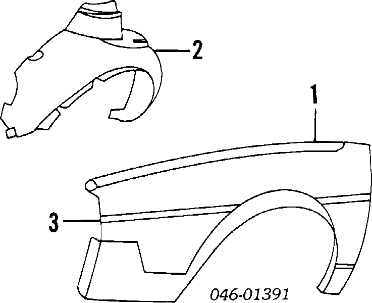 Błotnik przedni prawy do Volkswagen Passat B2 32B