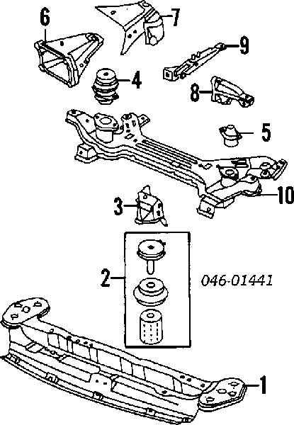 Poduszka (podpora) silnika prawa 41991215601 Vika