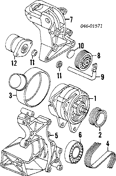 Koło pasowe alternatora Audi A6 (4A, C4)