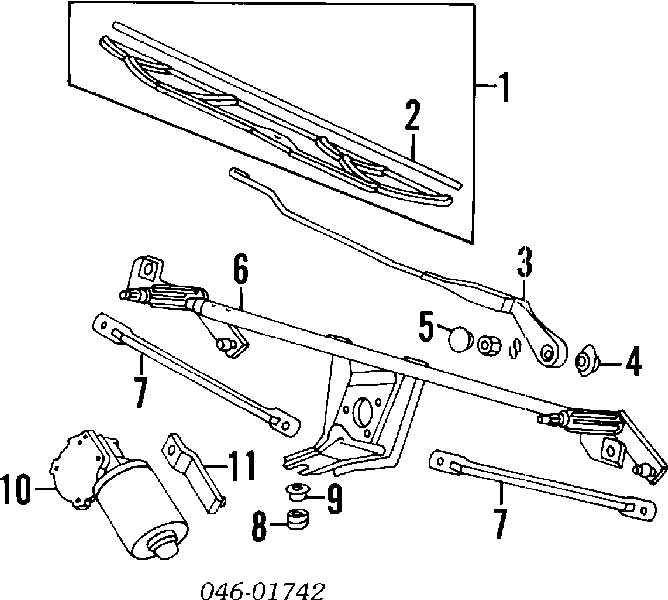 Mechanizm wycieraczek Volkswagen Vento (1H2)