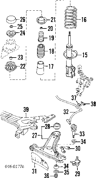 1H0411309G VAG Stabilizator przedni