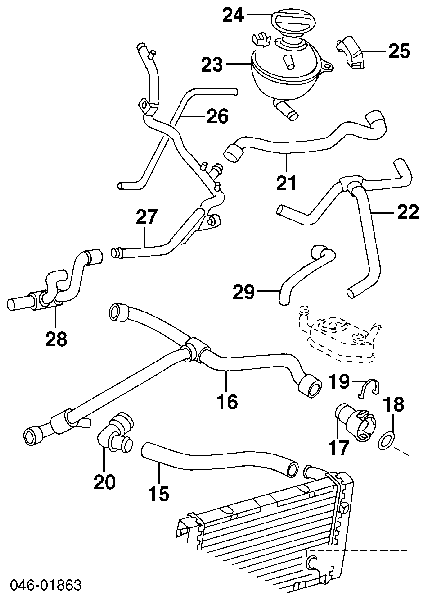 037121065L VAG przewód (króciec układu chłodzenia)