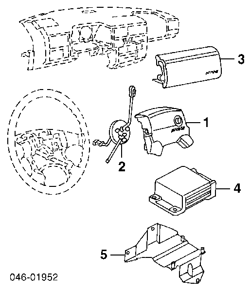 7D0959653 VAG Pierścień kontaktowy AIRBAG, taśma kierownicy