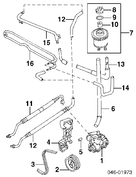 7D0422154 VAG Pompa wspomagania hydraulicznego kierownicy