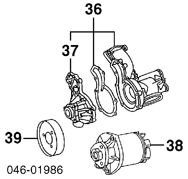 Koło pasowe pompy wodnej Seat Alhambra (7V8, 7V9)