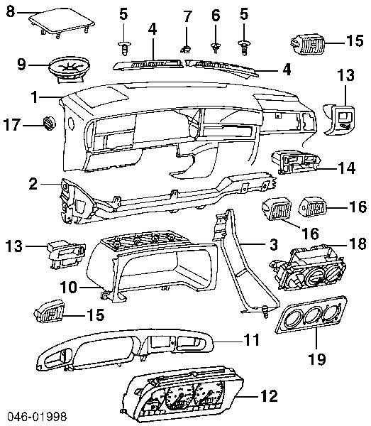 Sterownik trybów ogrzewania/klimatyzacji Volkswagen Golf 3 (1H1)