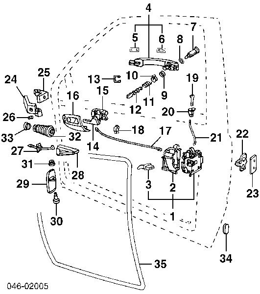 Klamka drzwi przednich zewnętrzna prawa 32837012 AND