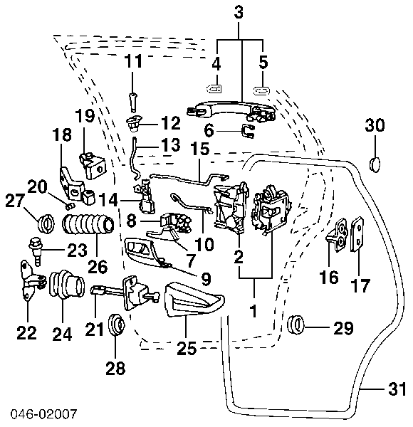 Zamek drzwi tylnych lewych Volkswagen Golf III hatchback (1H1) (1989 - 2000) cena, od 47,69 USD