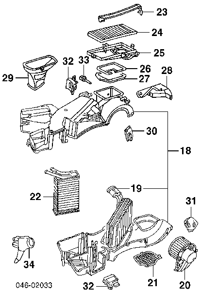 Silniczek klapy nagrzewnicy Audi A4 B5 (8D2)