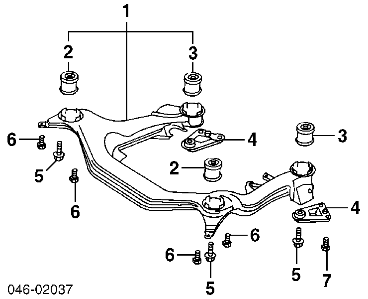 8D0399313AR VAG korpus osi przedniej