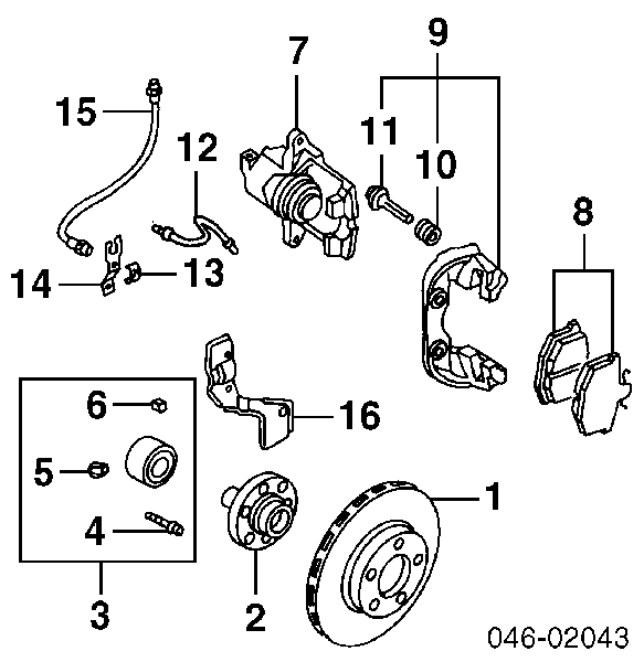 Zacisk hamulcowy przedni prawy Audi A8 D2 (4D2, 4D8)