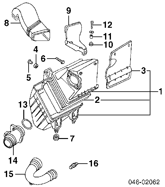 Czujnik przepływu powietrza, przepływomierz powietrza M.A.F. Volkswagen Passat (B3, B4, 3A5, 351)