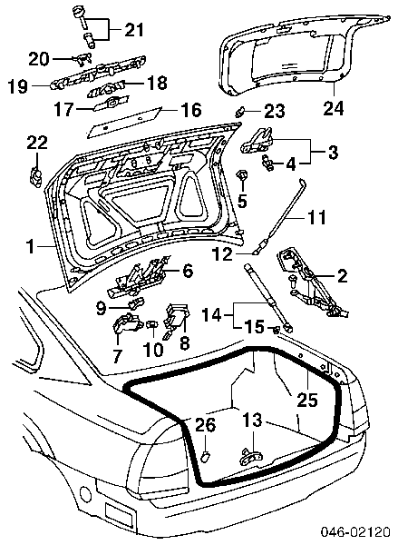 29407456 Formpart/Otoform amortyzator klapy bagażnika (3/5 drzwi-tylnych)