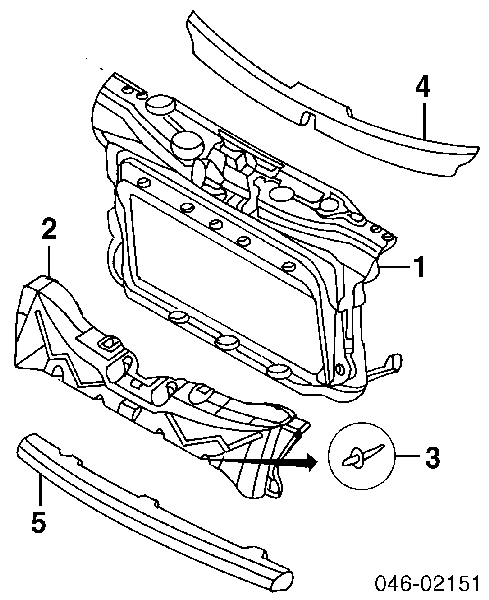 Osłona chłodnicy kompletna (panel mocowania reflektorów) Volkswagen Beetle (9C1, 1C1, 9G1)