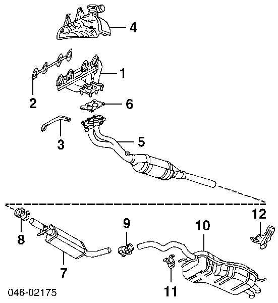 Uszczelka rury odbiornika tłumika Audi A3 (8P1)