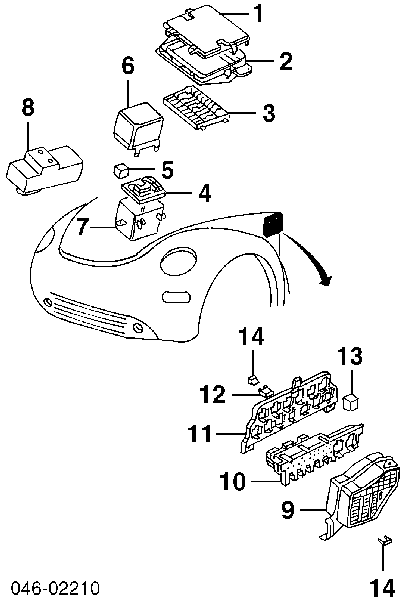 Przekaźnik sterowania lusterkami Volkswagen Polo 3 (6NF)