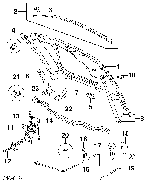 382 3010 Autotechteile spinka ocieplenia maski