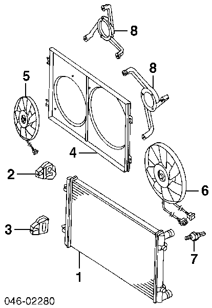 Wspornik chłodnicy dolny Audi A3 (8L1)