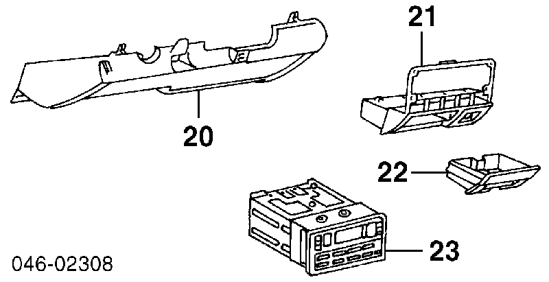 Popielniczka deski rozdzielczej "torpedo" 1H1857309 VAG