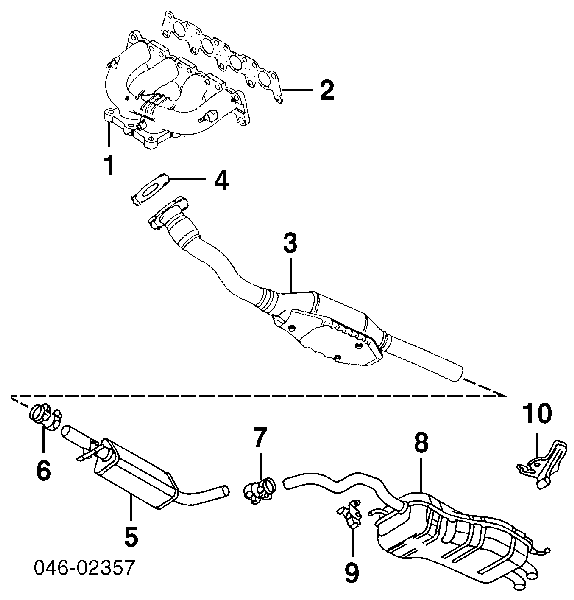 Uszczelka kolektora wydechowego Audi A4 B6 (8H7)