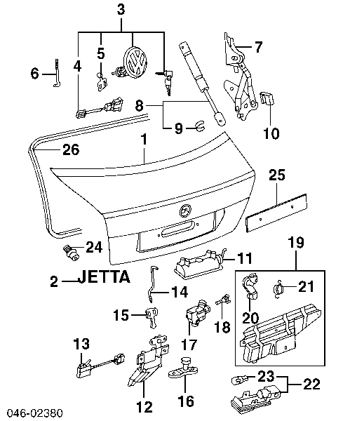 3B0947415 VAG lampa oświetlenia schowka