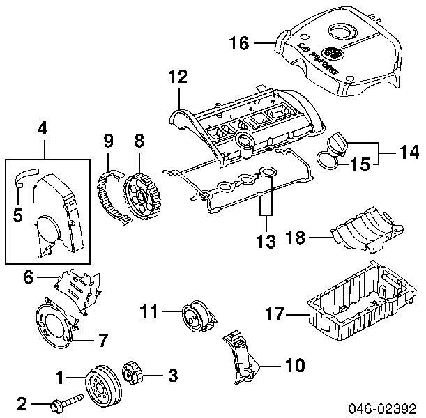 Uszczelka korka wlewu oleju Audi A6 (4B2, 4B4, C5)