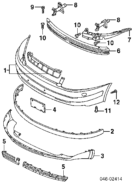 3B0807050B VAG wspornik zderzaka przedniego prawy